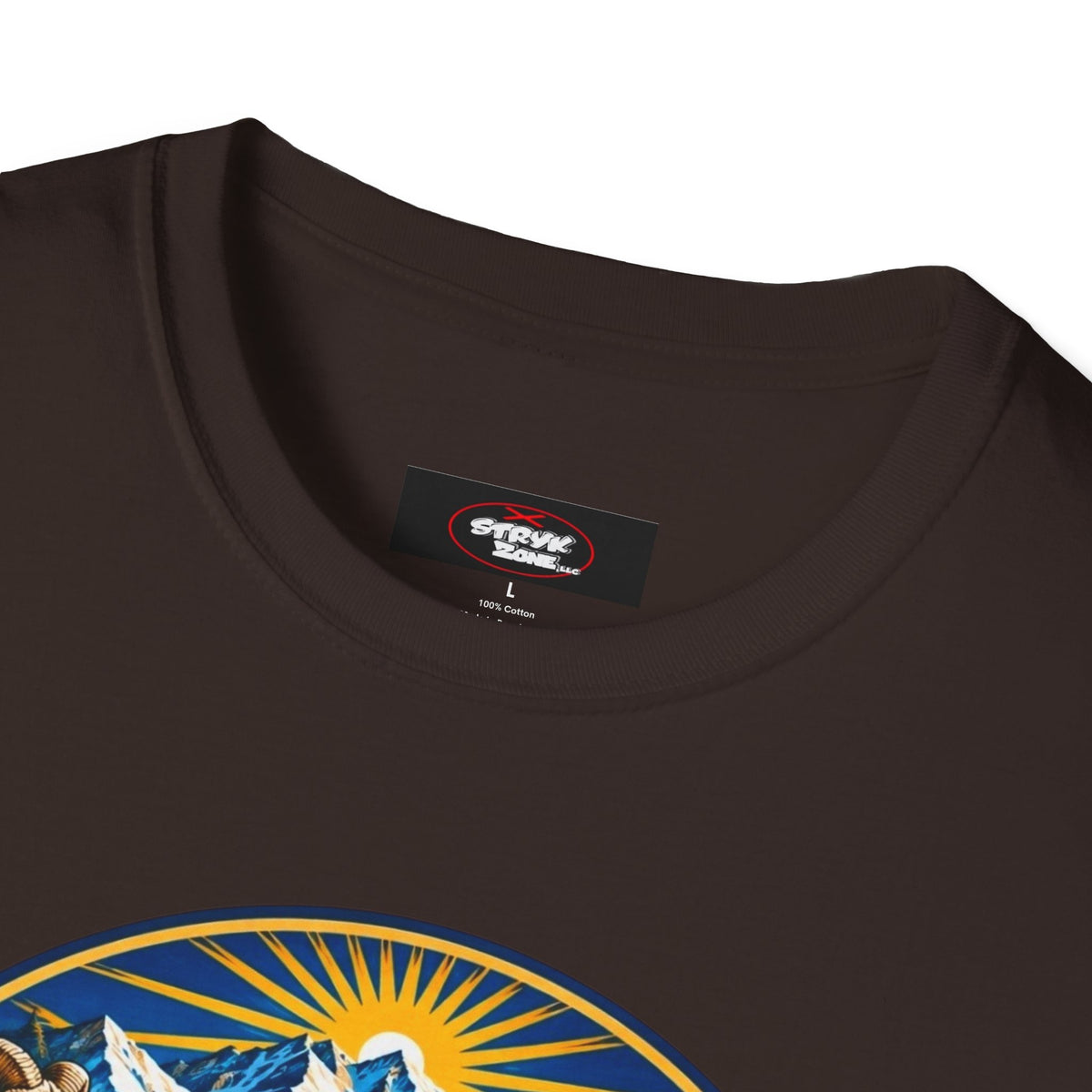 Colorado Retro Mountain Badge T-Shirt — Colorado State Circle Logo Tee