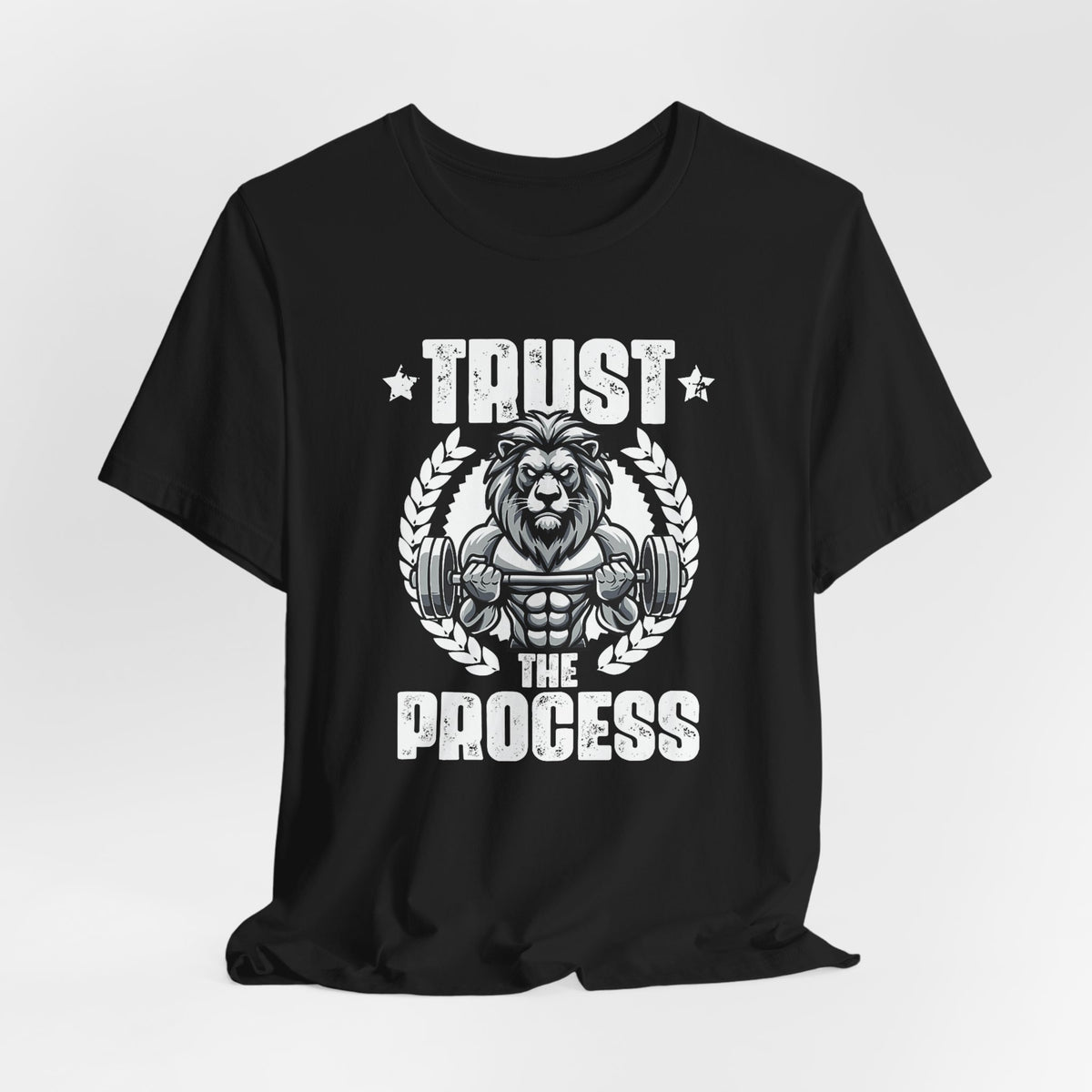 Unstoppable Process lion graphic on a T-shirt