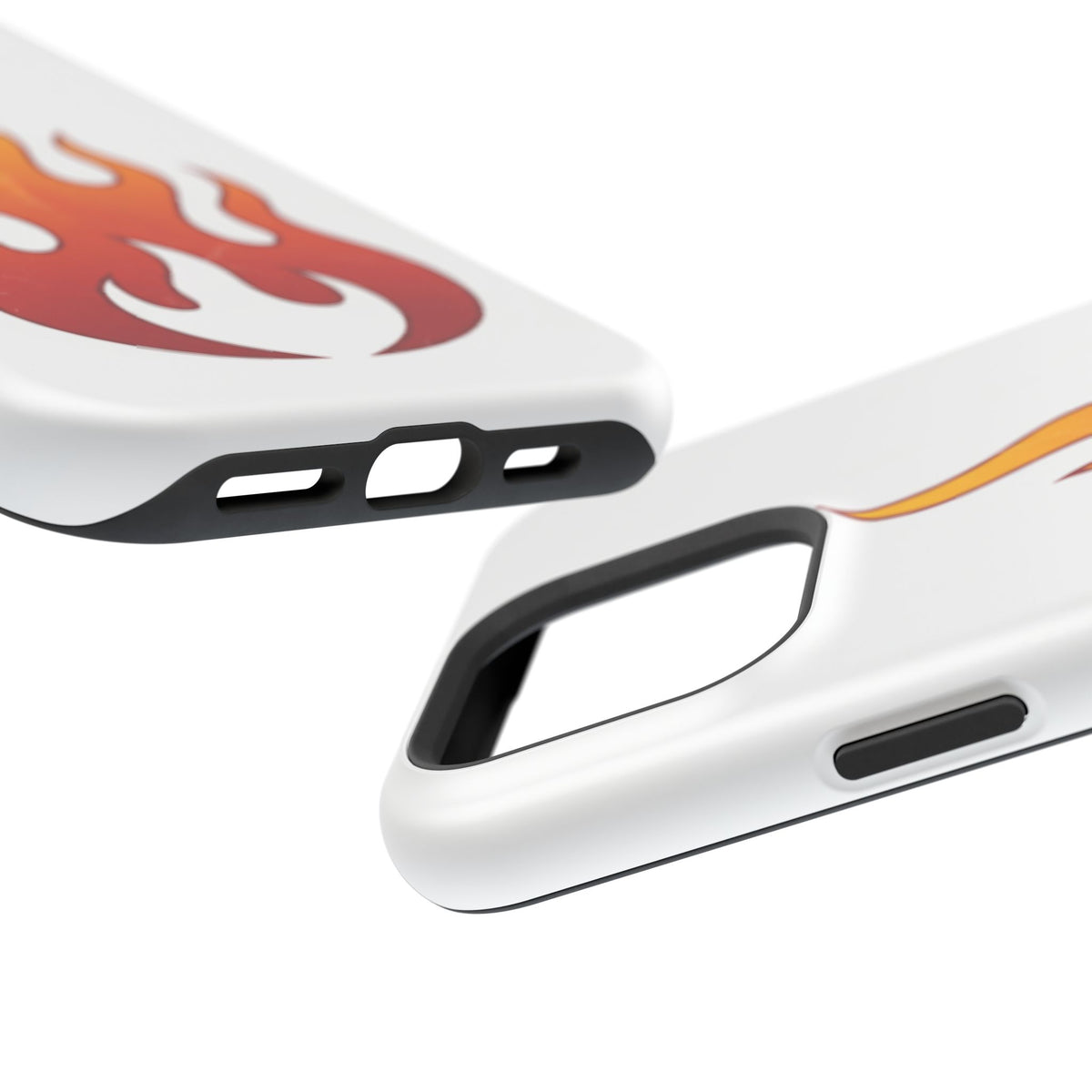 Flame Graphic Phone Case — Magnetic Impact‑Resistant Protective Cover