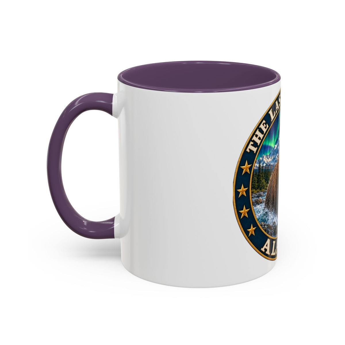 Alaska The Last Frontier Mug — Bear & Northern Lights Coffee Cup (11/15oz)