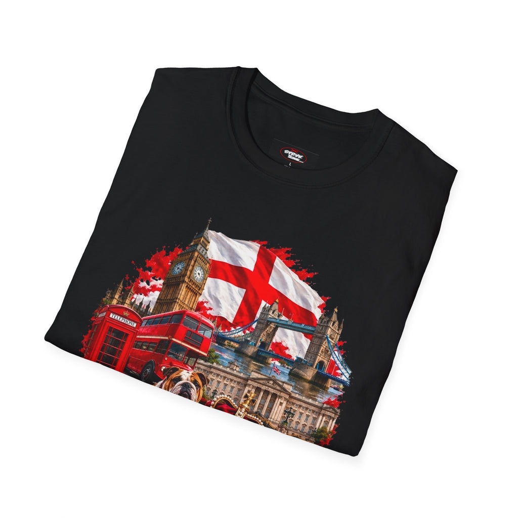 England Collage T‑Shirt — London Icons & St. George’s Flag Design
