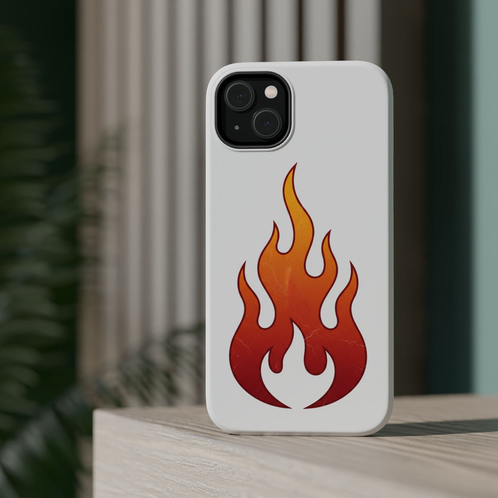 Flame Graphic Phone Case — Magnetic Impact‑Resistant Protective Cover