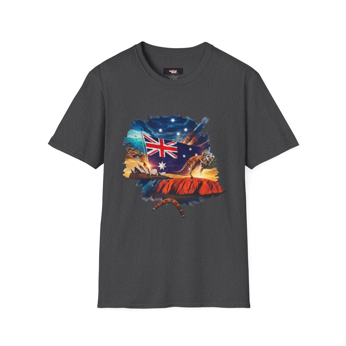 Australia Flag Uluru T‑Shirt — Outback Sunset Aussie Pride Tee