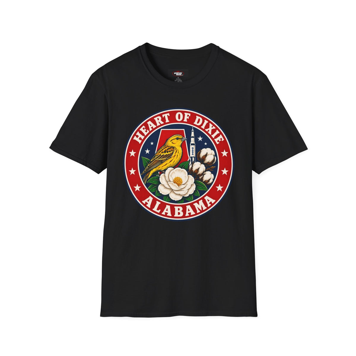 Alabama Heart of Dixie T‑Shirt — Yellowhammer & Magnolia State Emblem