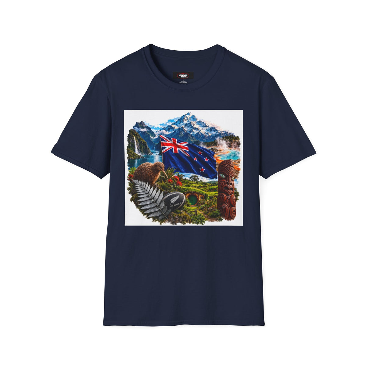 New Zealand Heritage T-Shirt – Kiwi, Fern & Mount Cook Scenic Tee