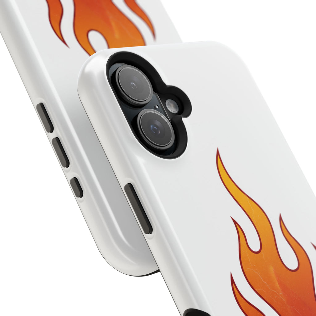 Flame Graphic Phone Case — Magnetic Impact‑Resistant Protective Cover