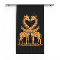 Giraffe Heart Sheer Window Curtain — Cute Animal Nursery Sheer Panel