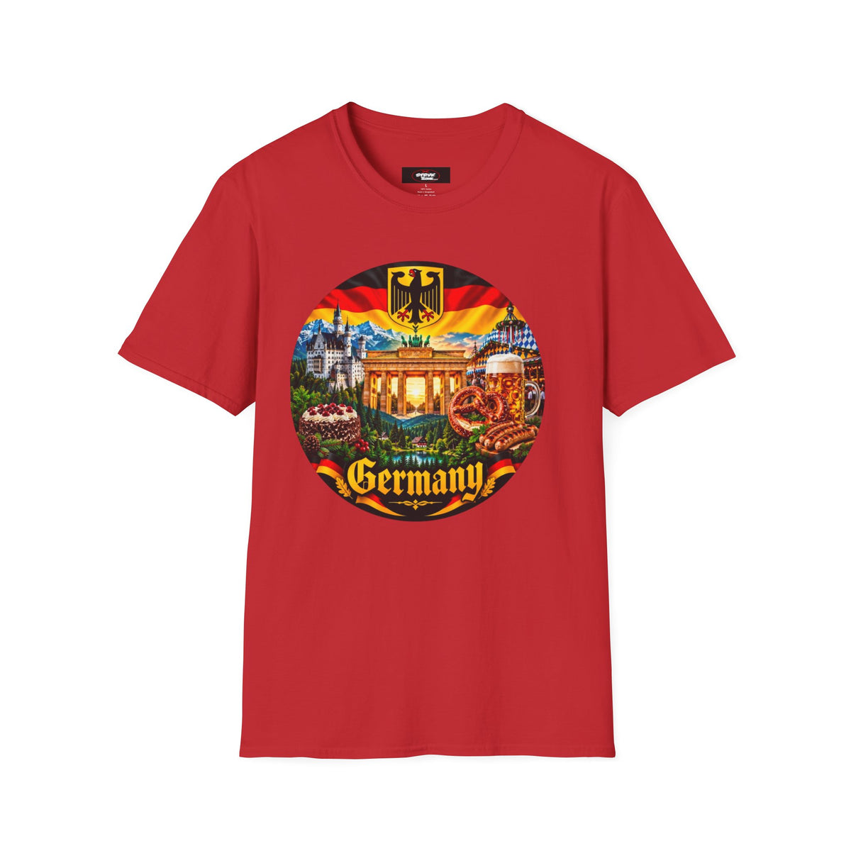 Germany Vintage Travel T-Shirt — Retro German Landmarks & Crest Graphic