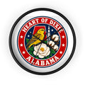 Alabama Heart of Dixie Wall Clock – State Seal Design with Yellowhammer & Magnolia