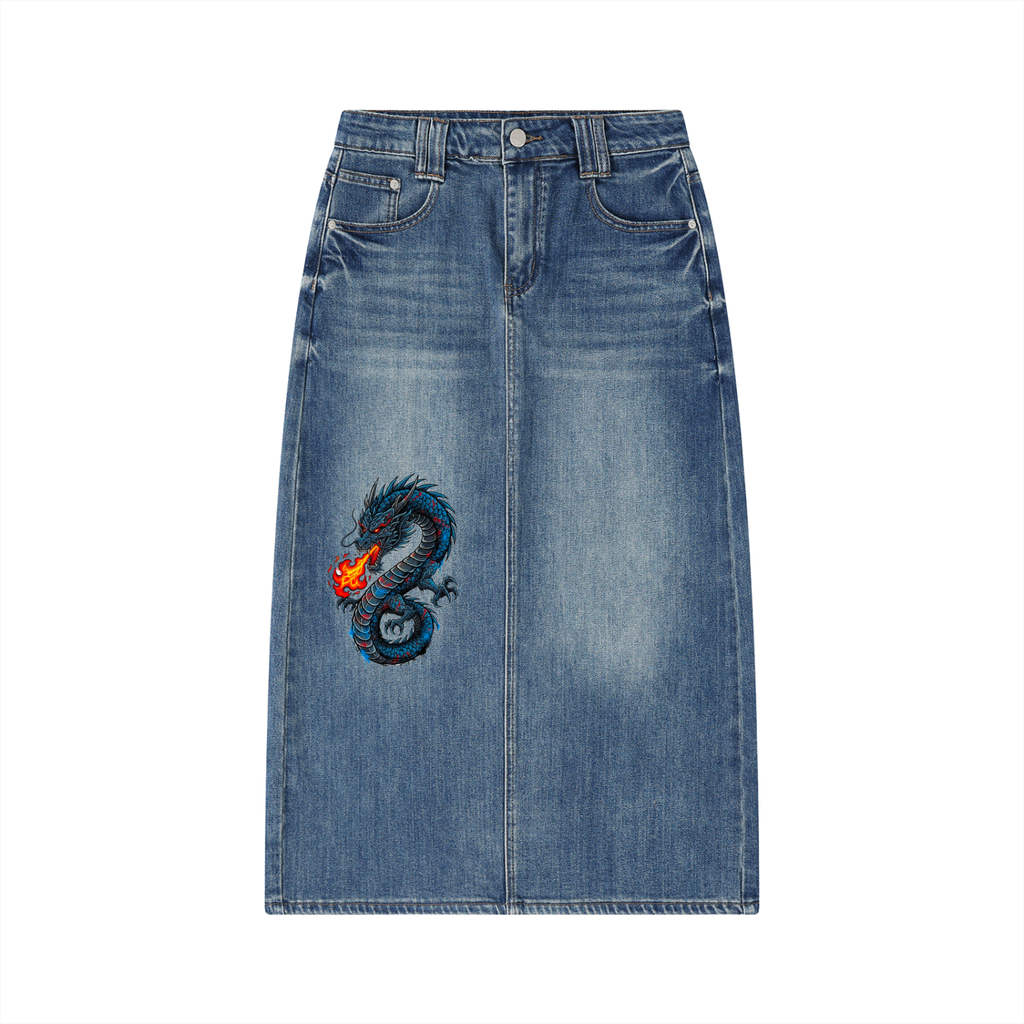 Women’s Vintage Wash Denim Skirt