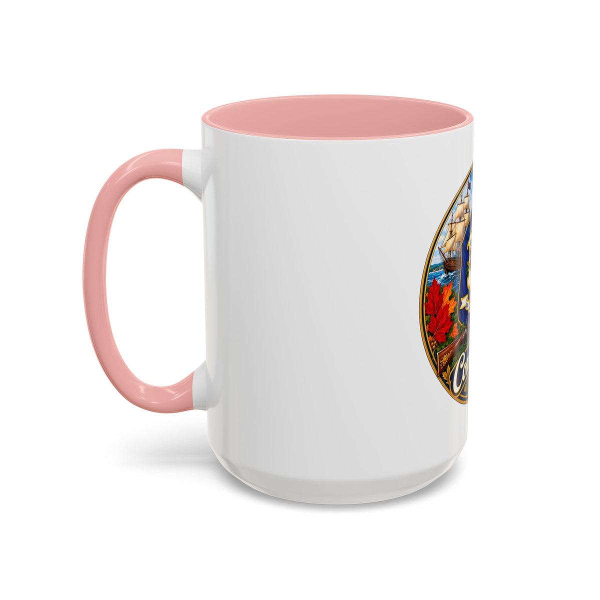 Connecticut State Crest Accent Coffee Mug — Scenic State Seal Design (11/15 oz)