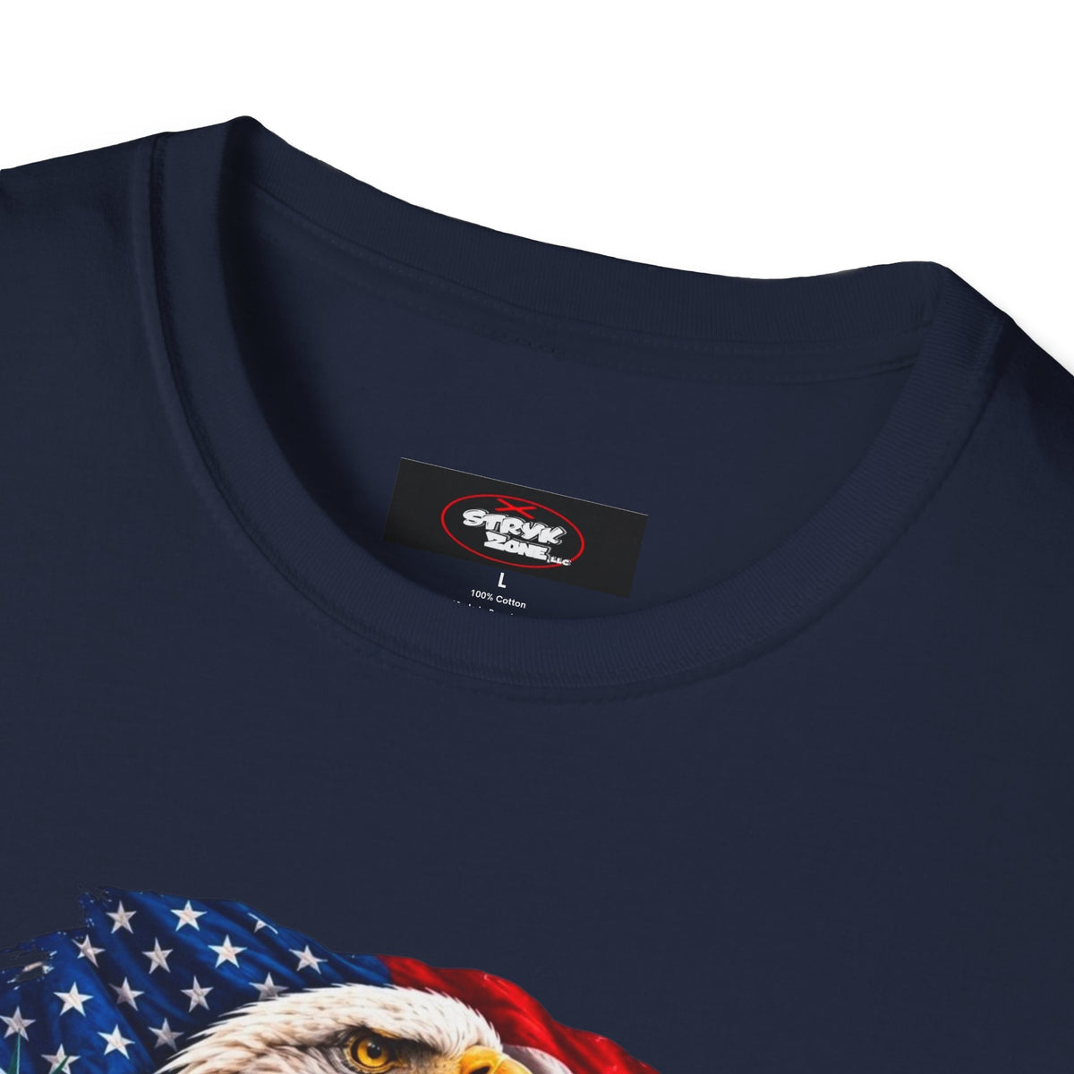 United States Patriotic T-Shirt — Bald Eagle, Statue of Liberty & Route 66 Design