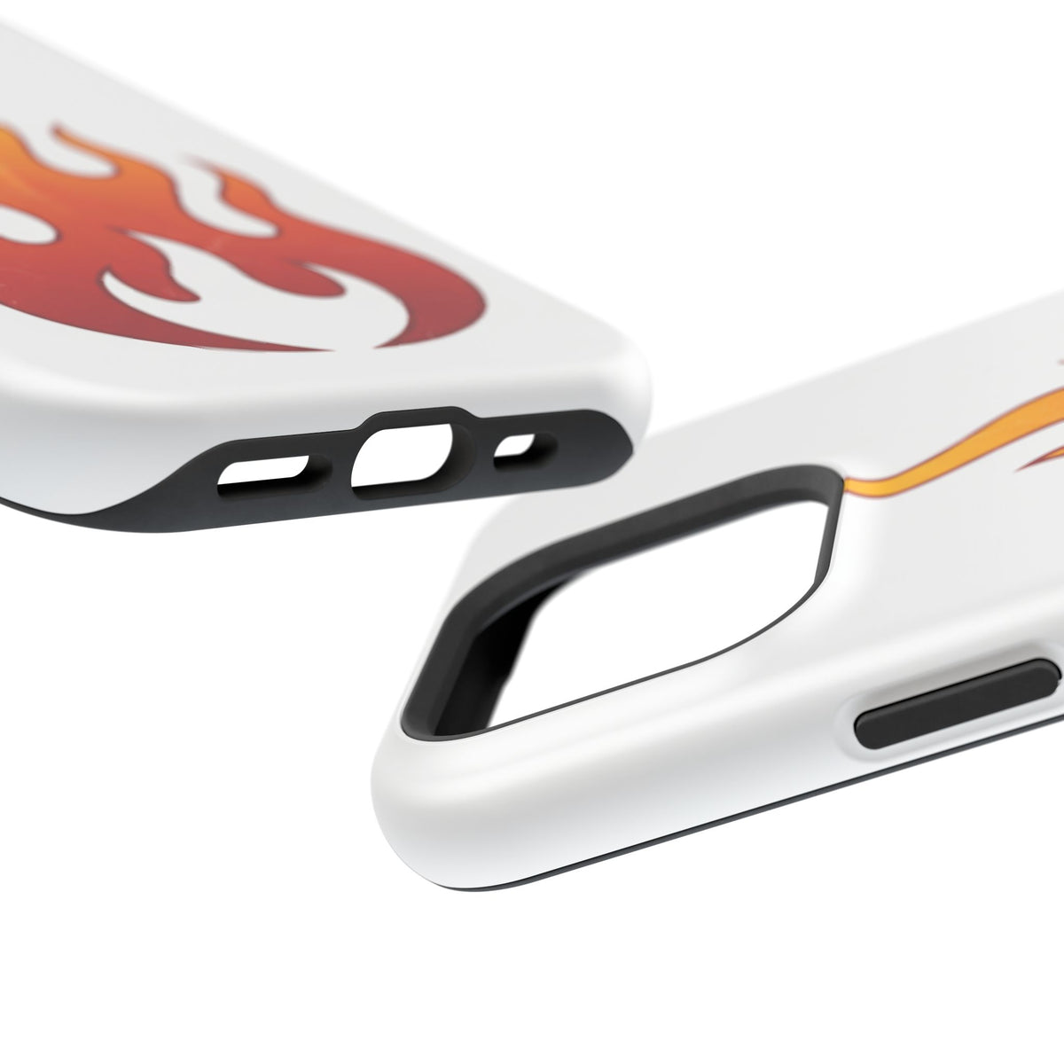 Flame Graphic Phone Case — Magnetic Impact‑Resistant Protective Cover