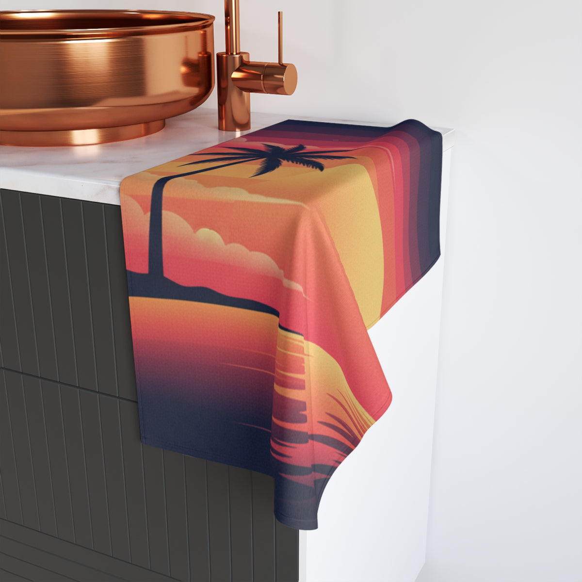 Sunset Hand Towel — Beautiful Sunset Beach Vibe Home Towel