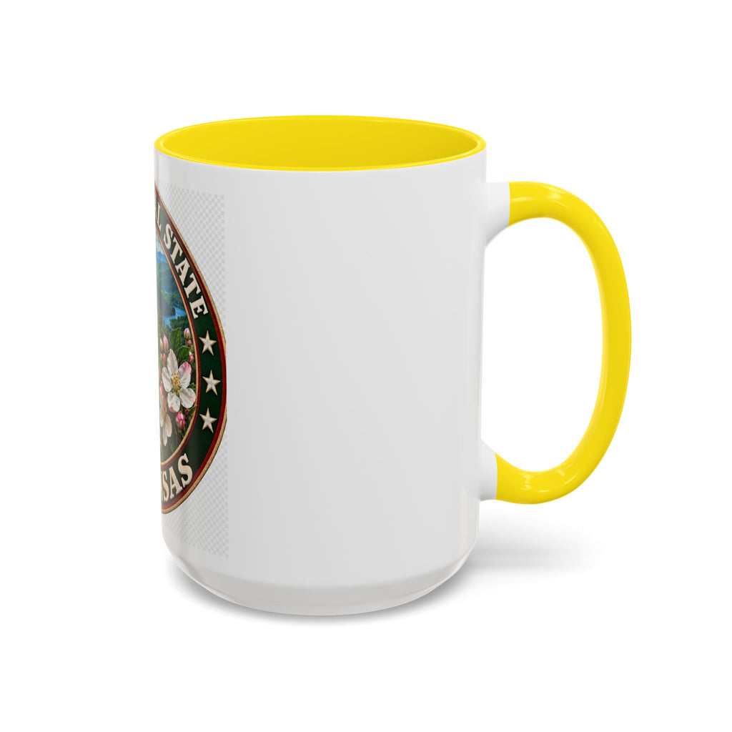 Arkansas State Mug - "The Natural State" Wild Boar, Diamond & Apple Blossom Coffee Cup (11/15oz)