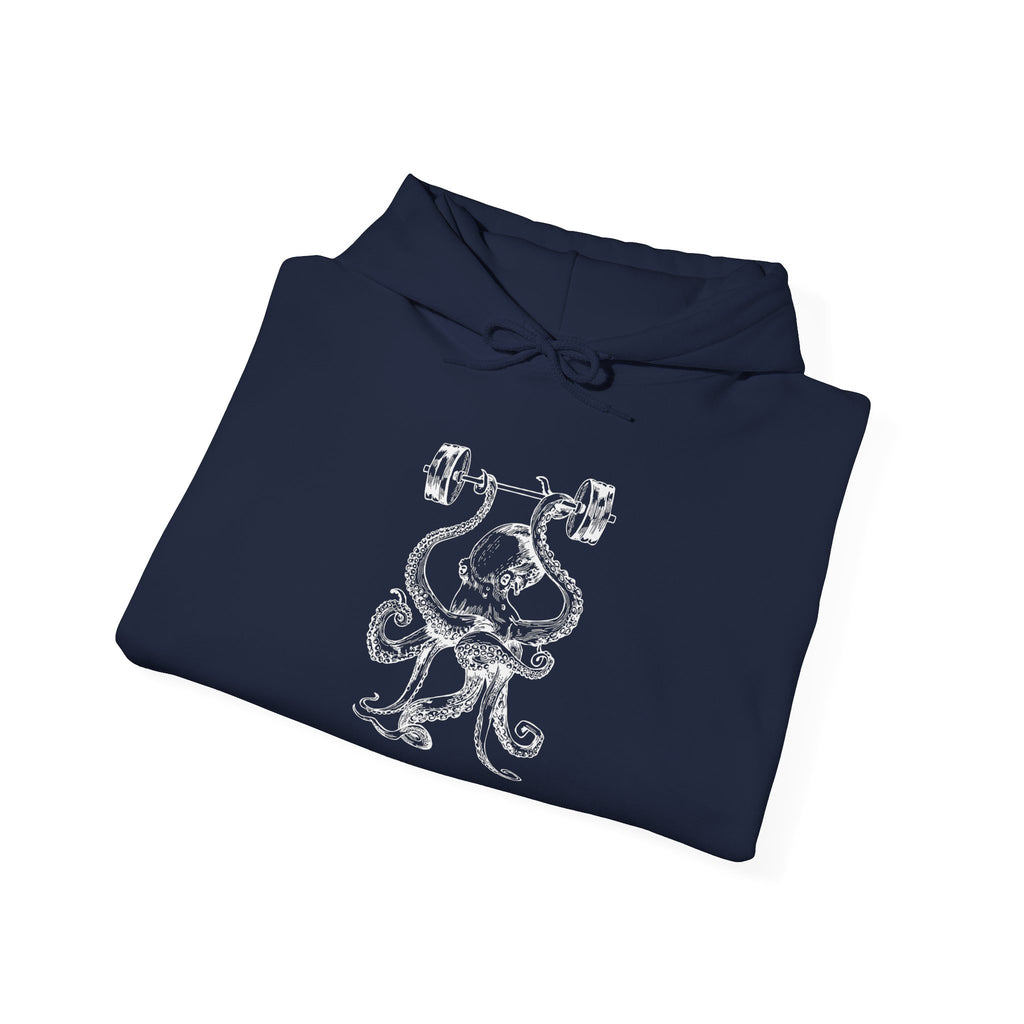 Funny Gym Hoodie – Octopus Weightlifting Graphic