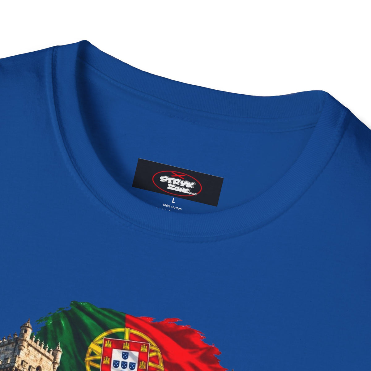 Portugal Travel T-Shirt — Vintage Lisbon Landmarks & Azulejo Heart Design