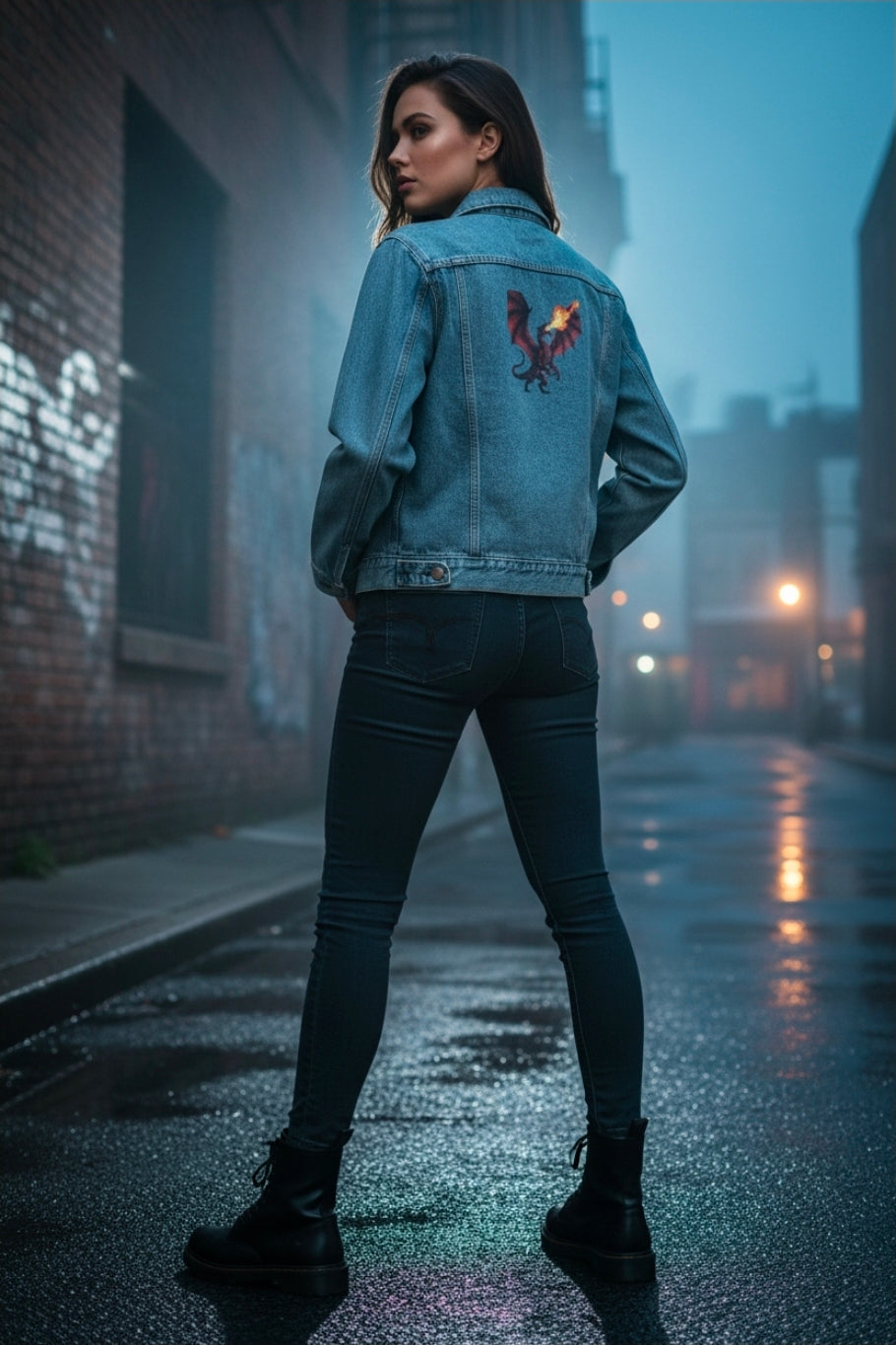 Unisex Vintage Wash Denim Jacket