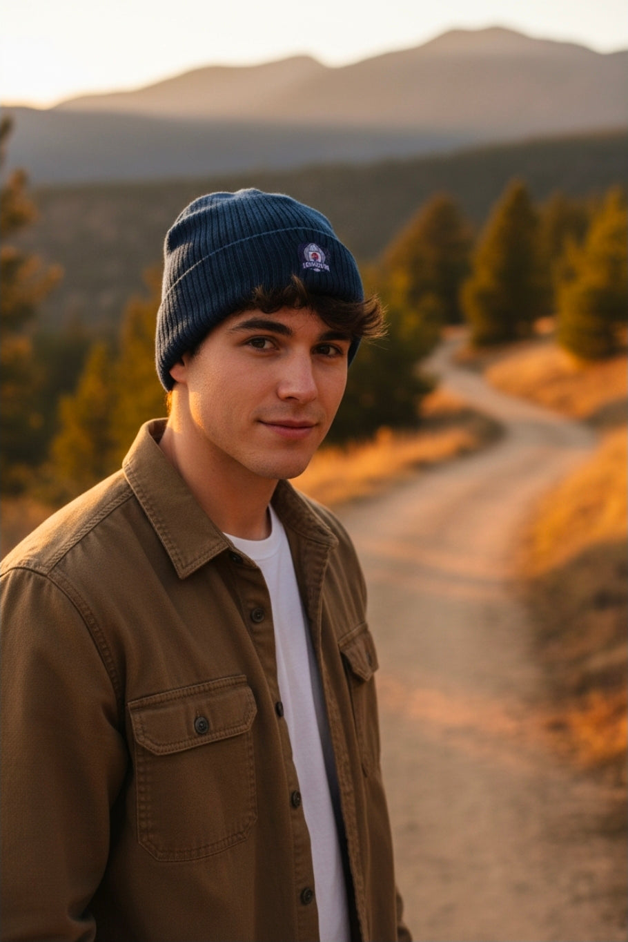 Embroidered Ribbed Beanie with 'Locked In' Logo – Warm Winter Knit Cap