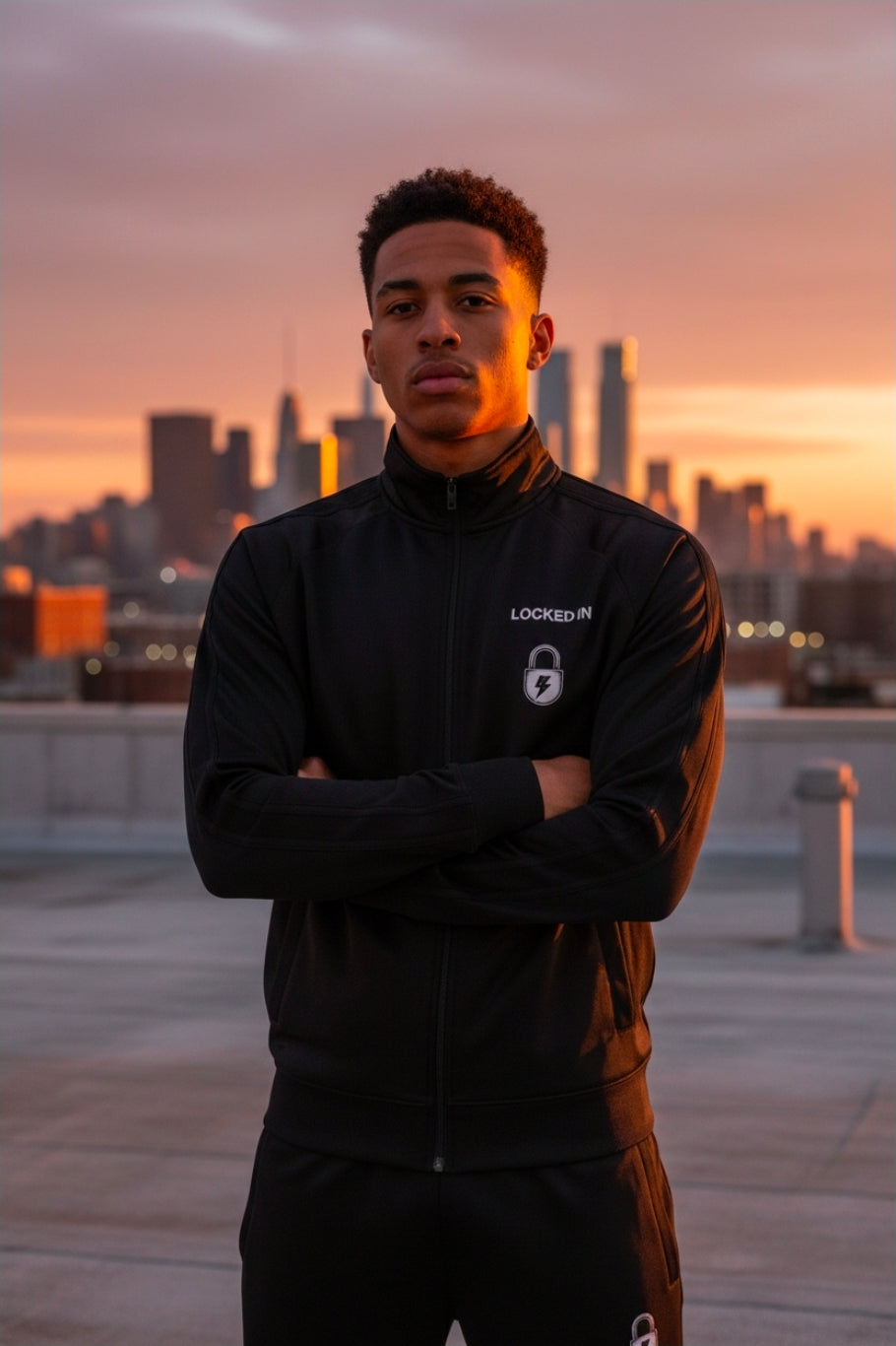 Locked In Track Jacket – Motivational Full-Zip