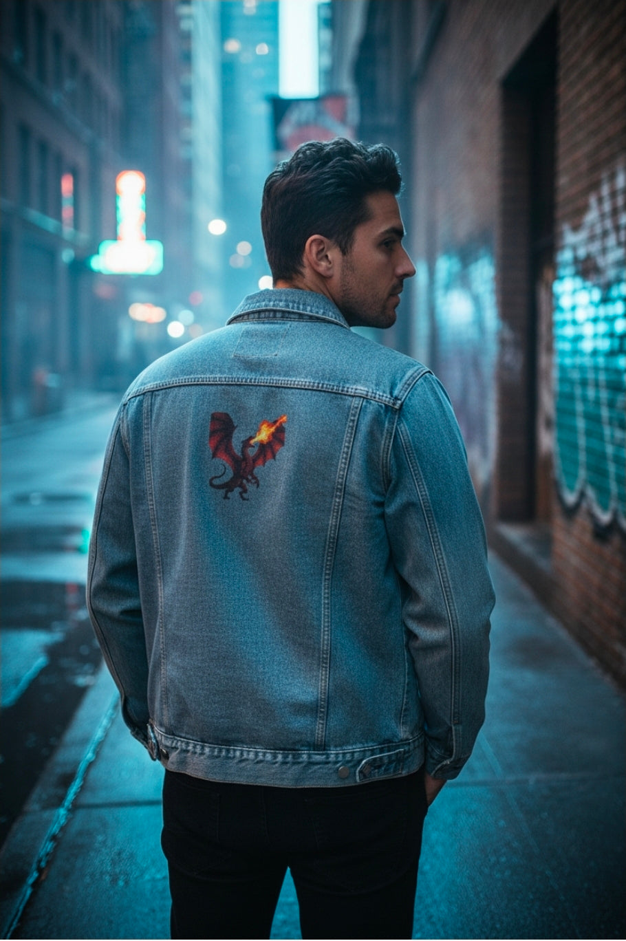 Unisex Vintage Wash Denim Jacket