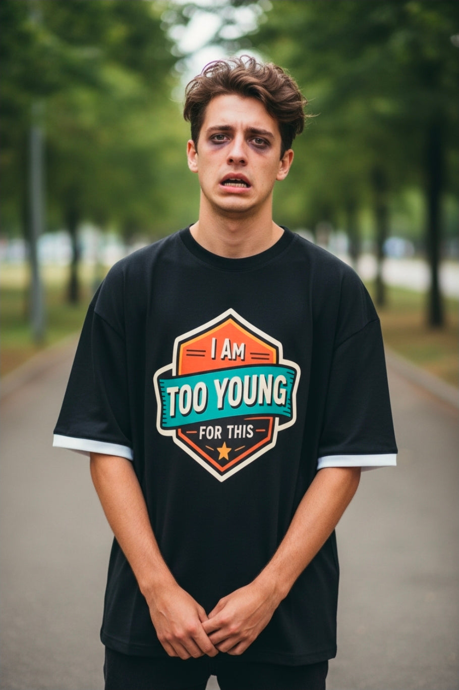 "I'm Too Young For This" Unisex Drop Shoulder Tee