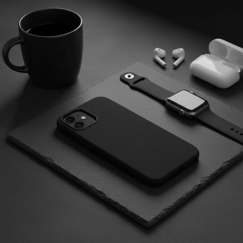 PU Leather Engraved Phone Case — Personalized Minimalist Protective Cover
