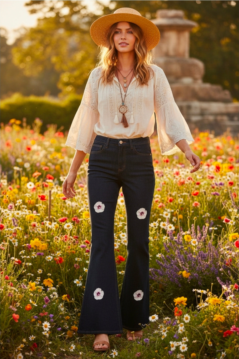 Women's High-Rise Flared Jeans