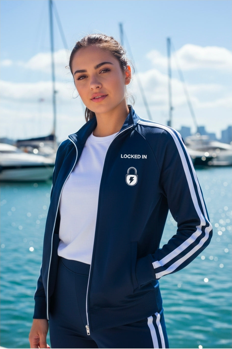 Locked In Track Jacket – Motivational Full-Zip