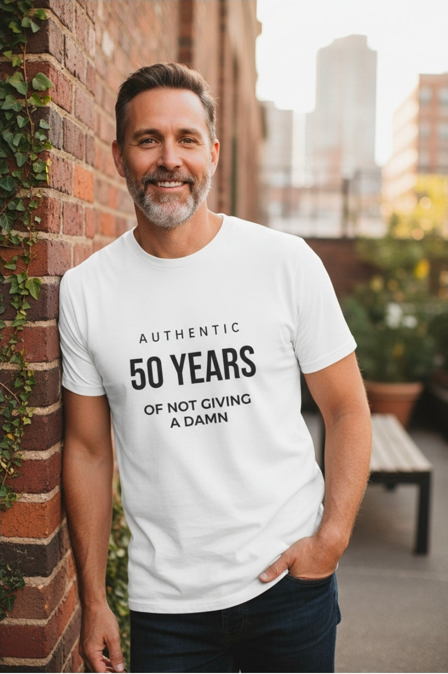 50 Years of Not Giving a Damn T-Shirt — Funny 50th Birthday Tee