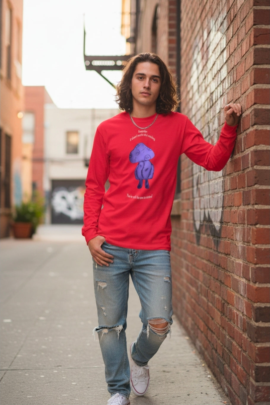 Out of This World – Edgy Alien Art Long-Sleeve Shirt – StrykZone, LLC