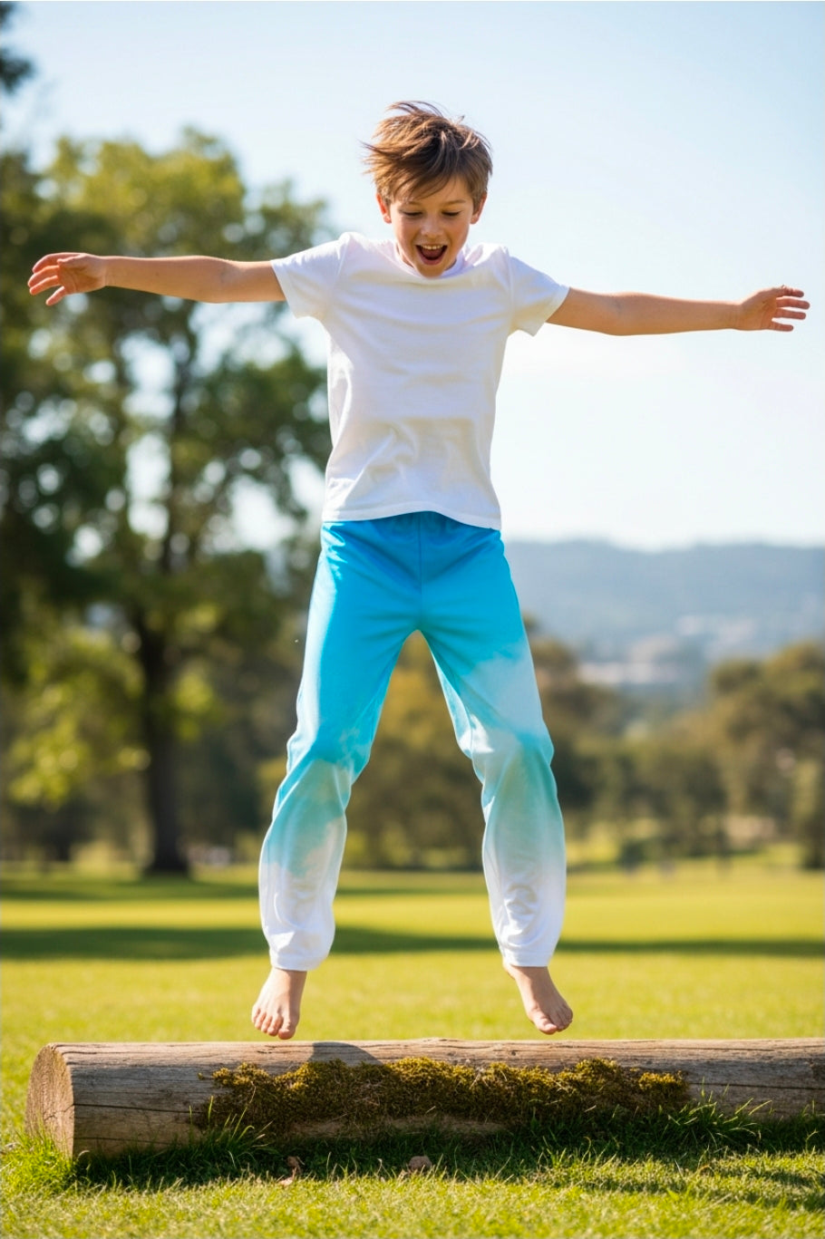 Sky Youth Lounge Pants — Kids All-Over-Print Cozy Bottoms